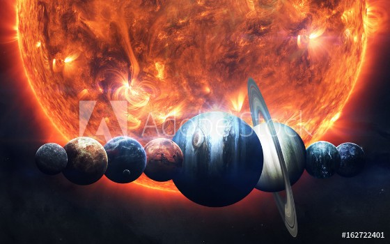 Bild på Earth Mars and others Science fiction space wallpaper incredibly beautiful planets of solar system Elements of this image furnished by NASA